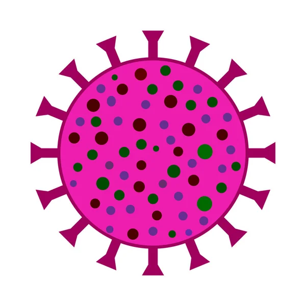 Beyaz Arkaplanda Virüs Simgesi Vektör Illüstrasyonu — Stok Vektör