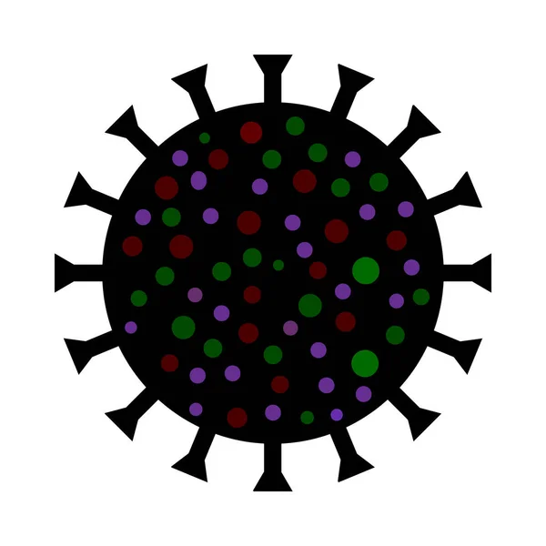 白色背景的病毒图标 矢量说明 — 图库矢量图片