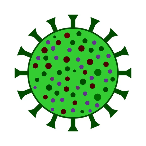 Virus Ikon Vit Bakgrund Vektorillustration — Stock vektor