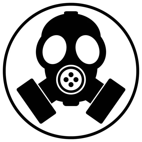 Gas Masker Ikon Pada Latar Belakang Putih Ilustrasi Vektor - Stok Vektor