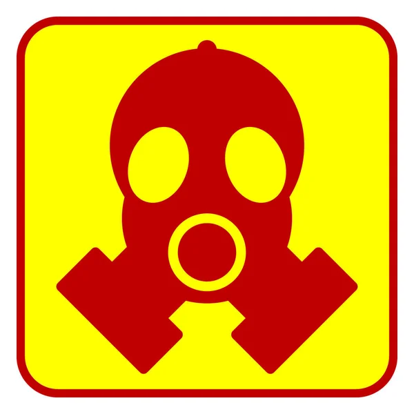 Beyaz Arkaplanda Gaz Maskesi Simgesi Vektör Illüstrasyonu — Stok Vektör