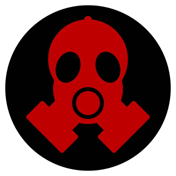 Gas Mask Icon White Background Vector Illustration — Stock Vector