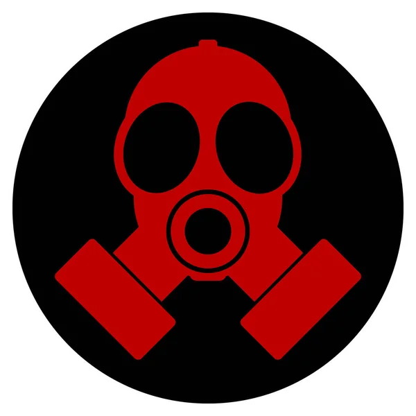 Gas Mask Ikon Vit Bakgrund Vektorillustration — Stock vektor