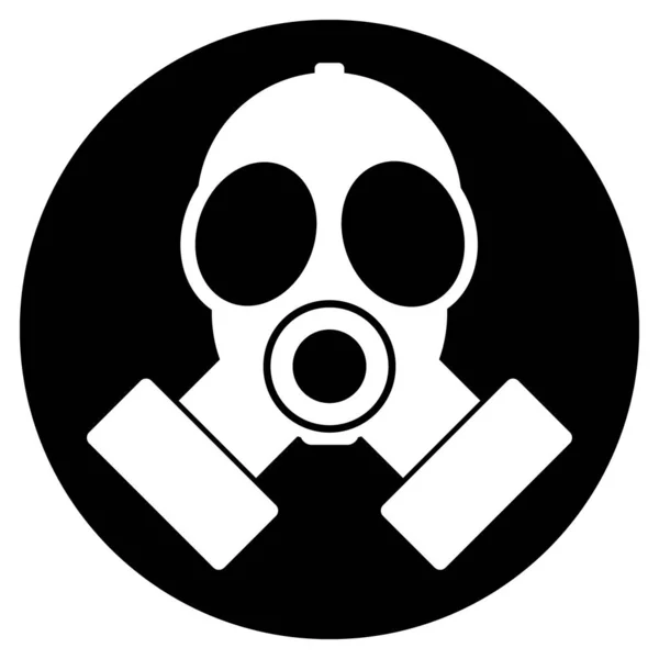 Icono Máscara Gas Sobre Fondo Blanco Ilustración Vectorial — Vector de stock