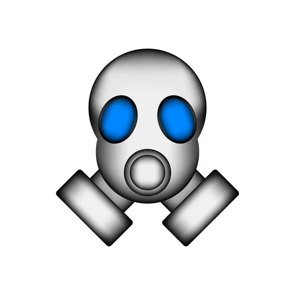 Gas Mask Icon White Background Vector Illustration — Stock Vector