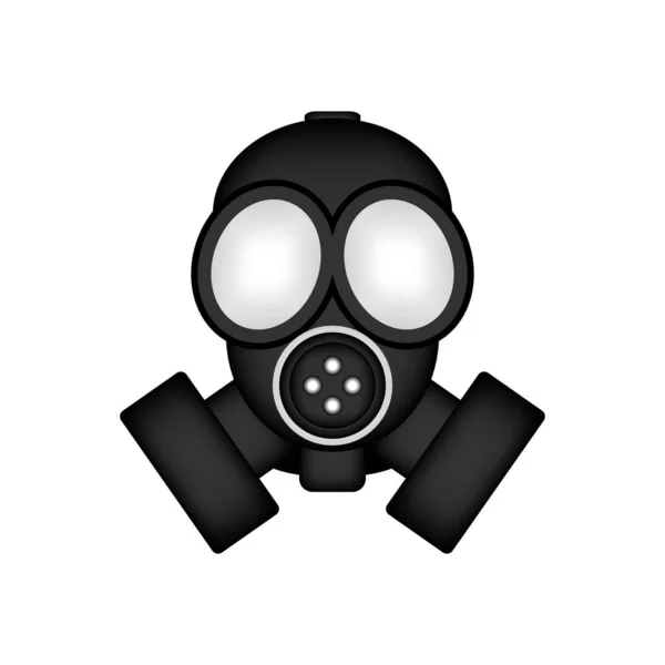 Gas Mask Icon White Background Vector Illustration — Stock Vector