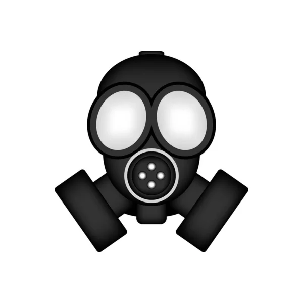 Gasmasker Pictogram Witte Achtergrond Vectorillustratie — Stockvector