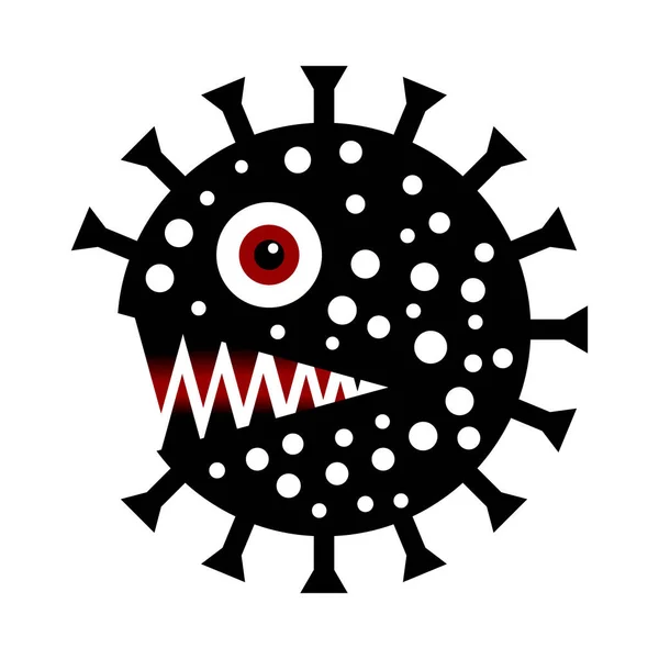Virus Symbol Auf Weißem Hintergrund Vektorillustration — Stockvektor