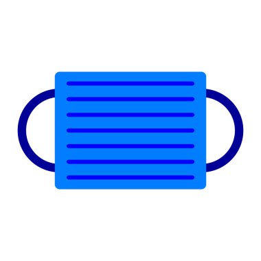 Beyaz arka planda tıbbi maske simgesi. Vektör illüstrasyonu.