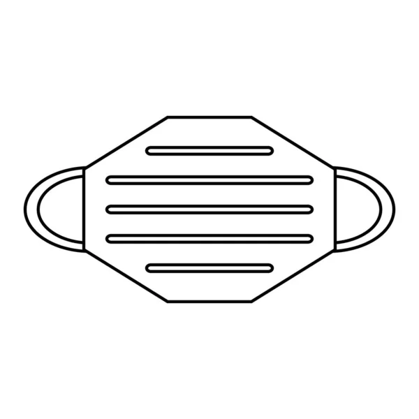 Icona Maschera Medica Sfondo Bianco Illustrazione Vettoriale — Vettoriale Stock