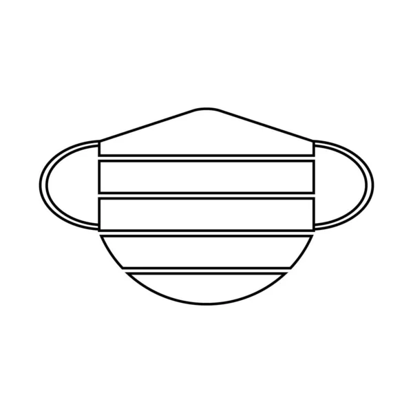 Значок Медицинской Маски Белом Фоне Векторная Иллюстрация — стоковый вектор
