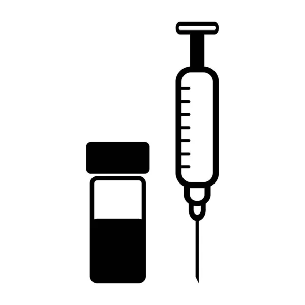 Spruta Ikon Vit Bakgrund Vektor Illustration — Stock vektor