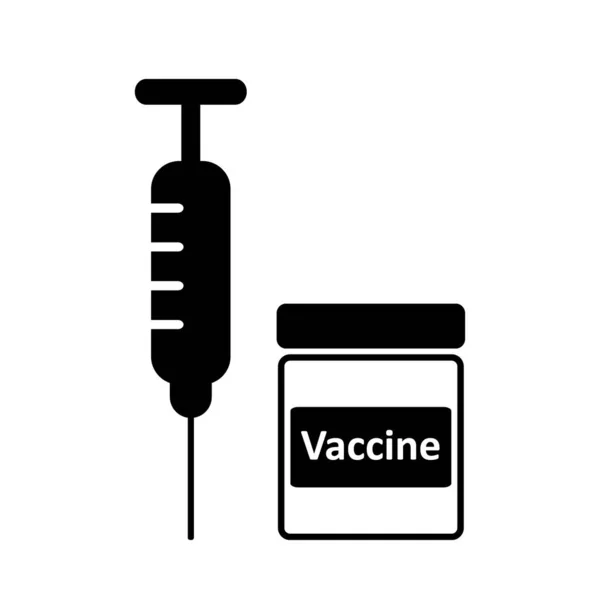 Vaccinikon Vit Bakgrund Vektorillustration — Stock vektor