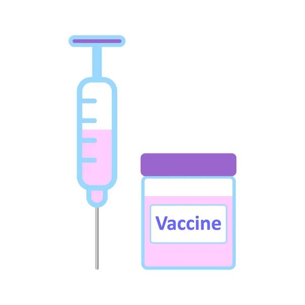 Ikona Vakcíny Bílém Pozadí Vektorová Ilustrace — Stockový vektor