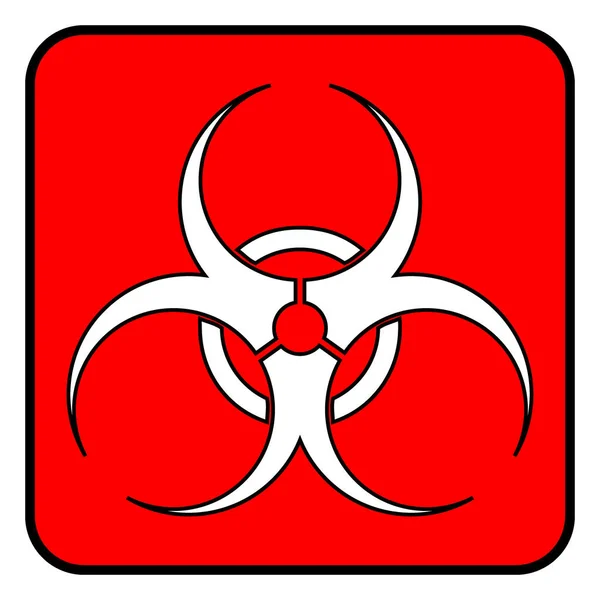 Biohazard Zeichen Auf Weißem Hintergrund Vektorillustration — Stockvektor