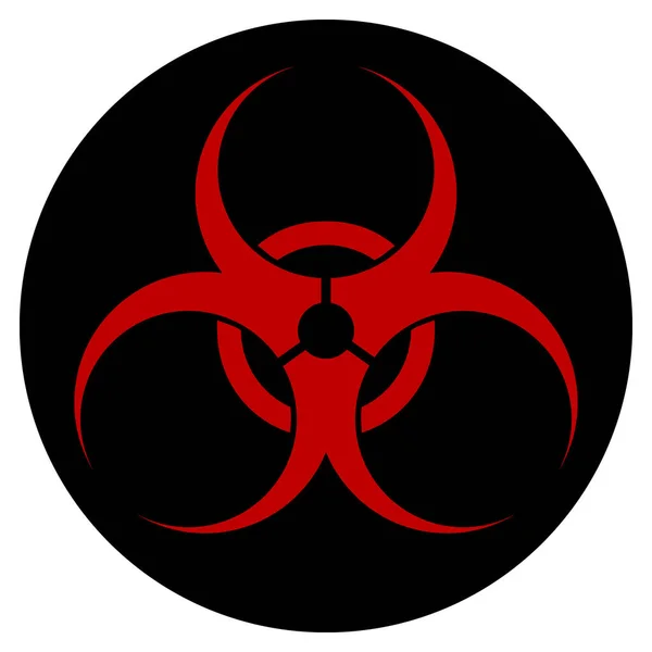 Biohazard Zeichen Auf Weißem Hintergrund Vektorillustration — Stockvektor