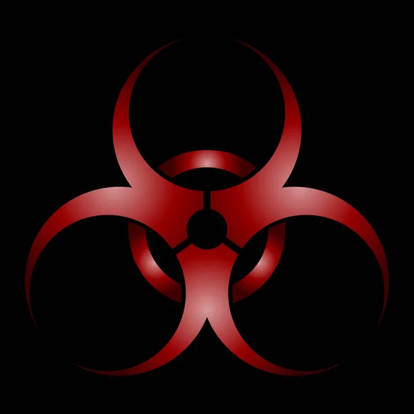 Biohazard Zeichen Auf Weißem Hintergrund Vektorillustration — Stockvektor