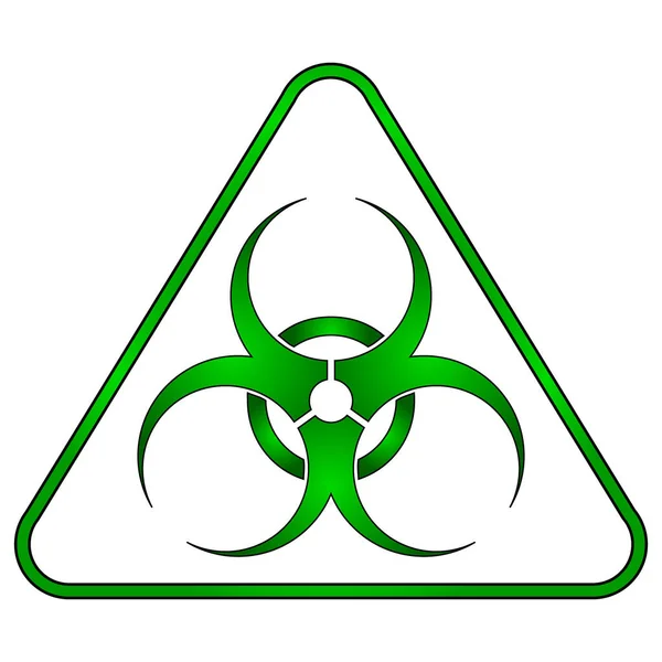 Biohazard Zeichen Auf Weißem Hintergrund Vektorillustration — Stockvektor