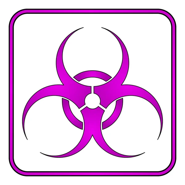 Biohazard Sign White Background Vector Illustration — Stock Vector