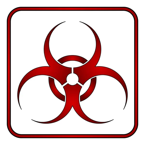 Biohazard Sign White Background Vector Illustration — Stock Vector
