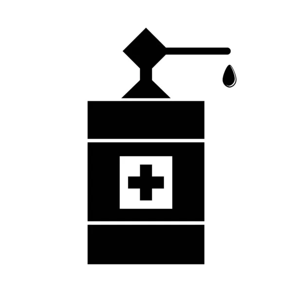 Sanitizer Symbol Auf Weißem Hintergrund Vektorillustration — Stockvektor