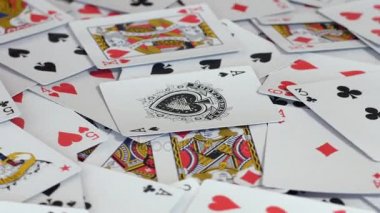 Rasgele poker kartları yığını