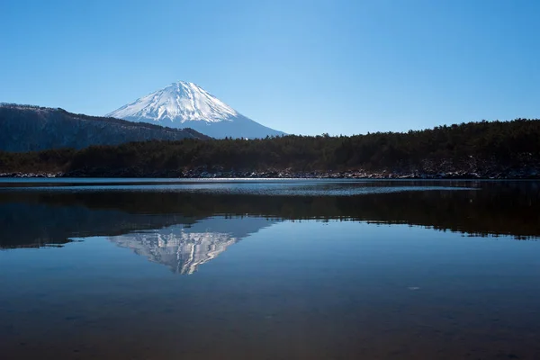 Shojiko озеро та mt. Фудзі — стокове фото