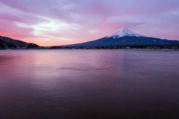 Lago Kawaguchiko e Monte Fuji — Fotografia de Stock