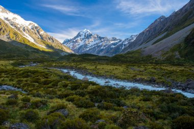 mt.cook Milli Parkı, Yeni Zelanda manzara