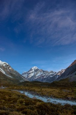 mt.cook Milli Parkı, Yeni Zelanda manzara