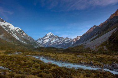 mt.cook Milli Parkı, Yeni Zelanda manzara