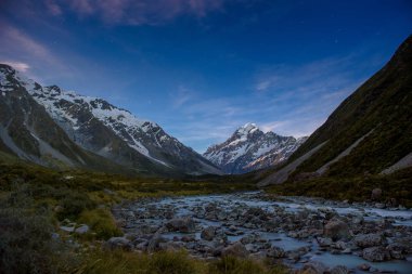 mt.cook Milli Parkı, Yeni Zelanda manzara