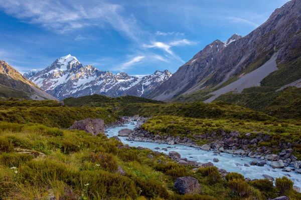 Ландшафт национального парка mt.cook, Новая Зеландия — стоковое фото