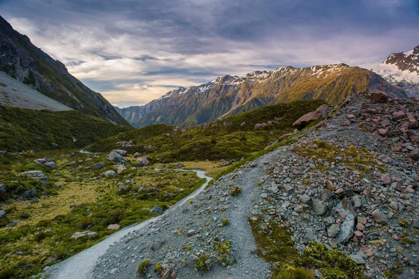 Krajina mt.cook národního parku, Nový Zéland — Stock fotografie