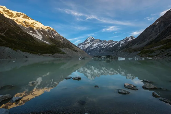 Paisagem do parque nacional mt.cook, Nova Zelândia — Fotografia de Stock