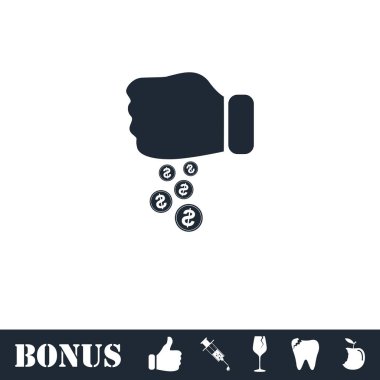 Bağış simgesi düz