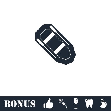 Kürek teknesi simgesi düz