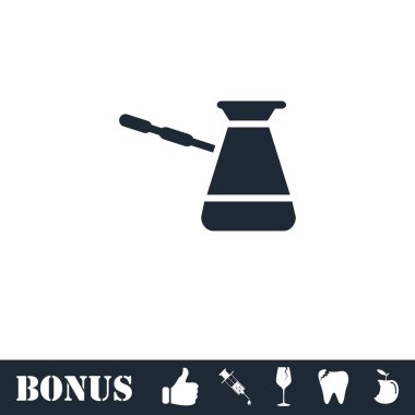 Türk kahvesi simgesi düz