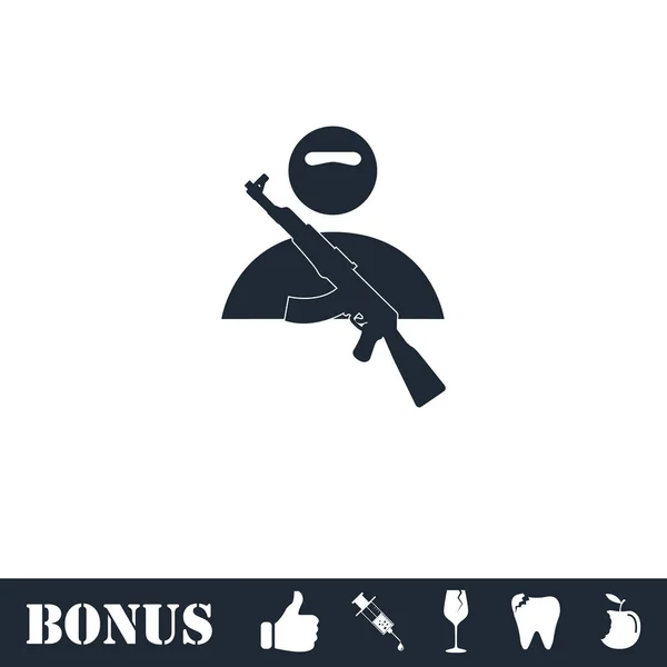 Raider icono plano — Vector de stock