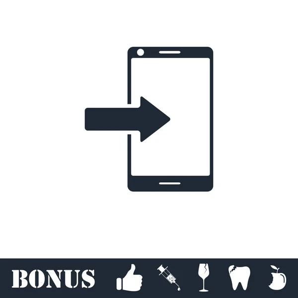 Incoming calls icon flat — Stock Vector