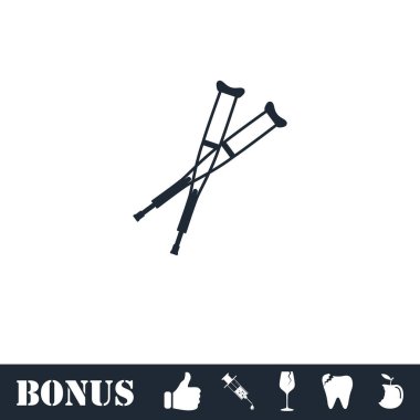 Koltuk değneği simgesi düz