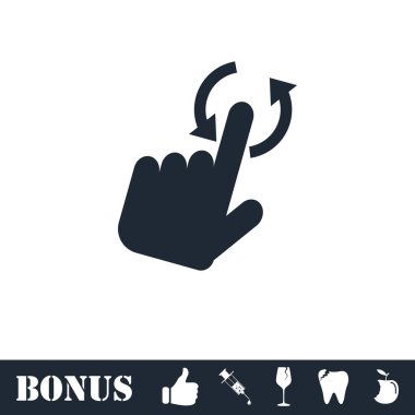 Akıllı telefon veya cep telefonu veya Tablet simgesi düz döndürme