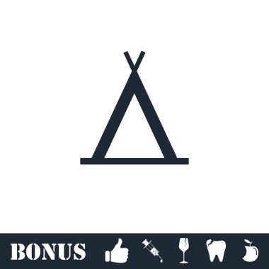 Kızılderili çadırı simgesi düz