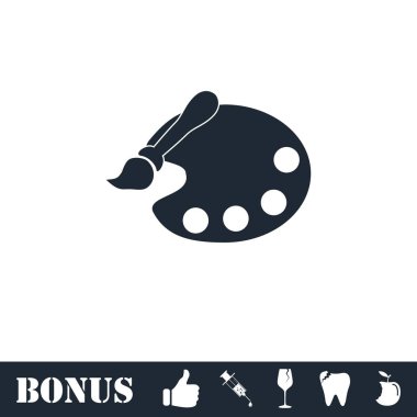 Fırça paleti simgesi ile düz boya