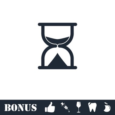 Kum saati simgesi düz