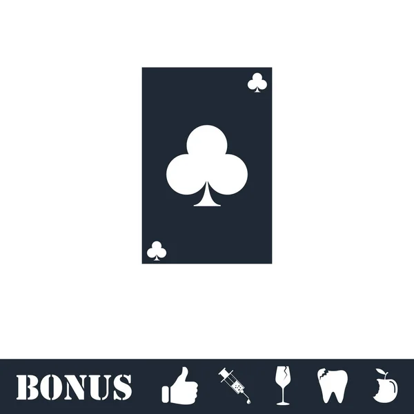 Playing card icon flat — Stock Vector
