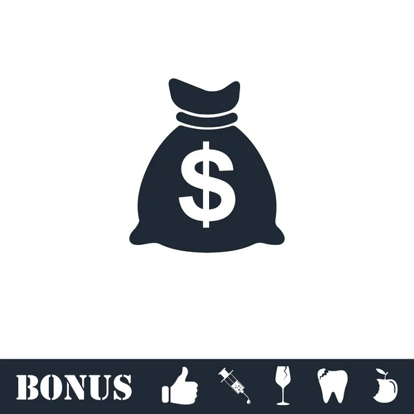 Geld pictogram platte — Stockvector