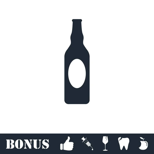 Bottle icon flat — Stock Vector