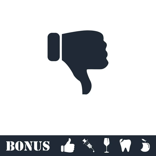 Thumbs down icon flat — Stock Vector