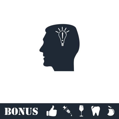 Baş fikir simgesi düz